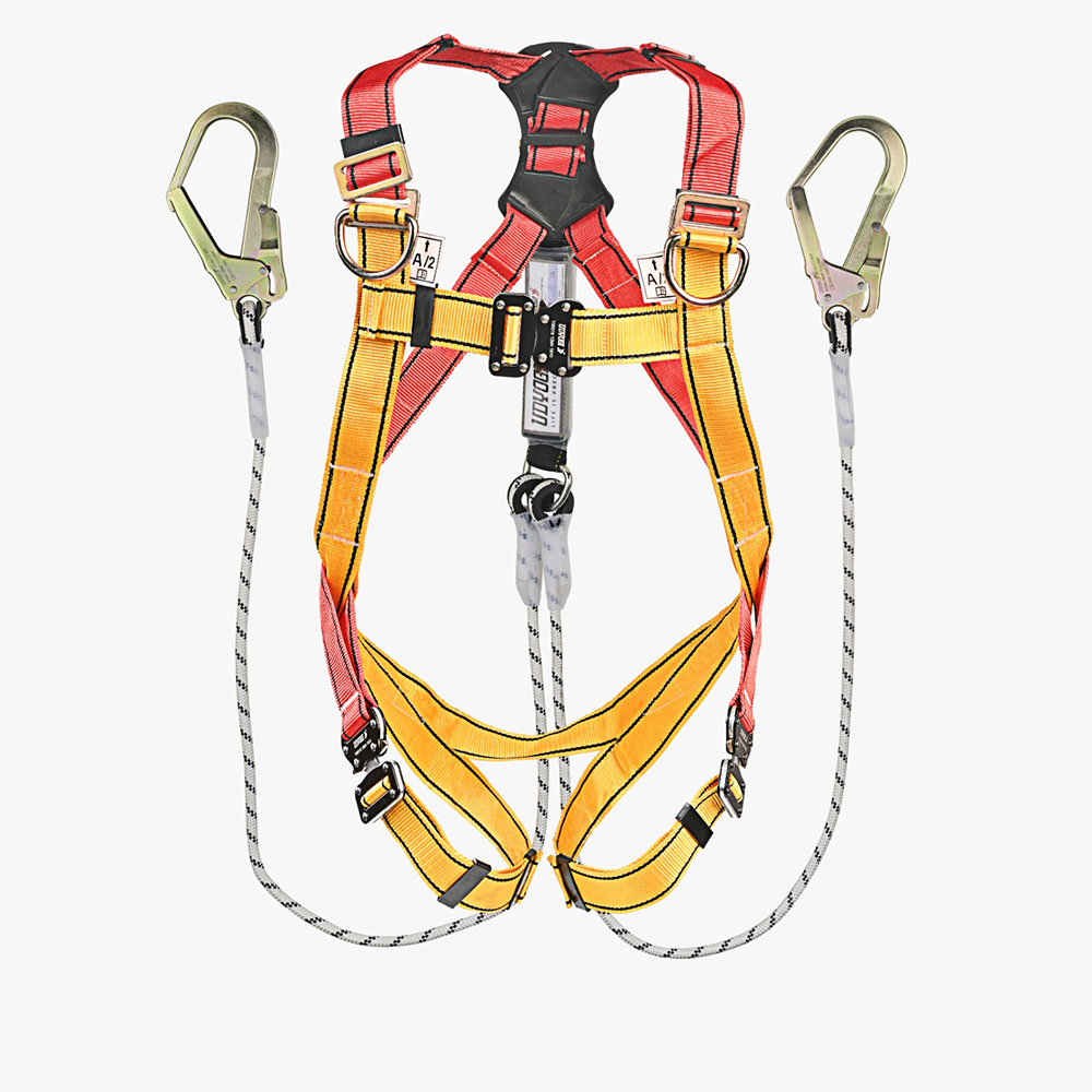 FULL BODY SAFETY HARNESS WITH QUICK BUCKLE AND ENERGY ABSORBING Full Body Harness LANYARD AND SCAFFOLDING HOOK - UB103 PLUS